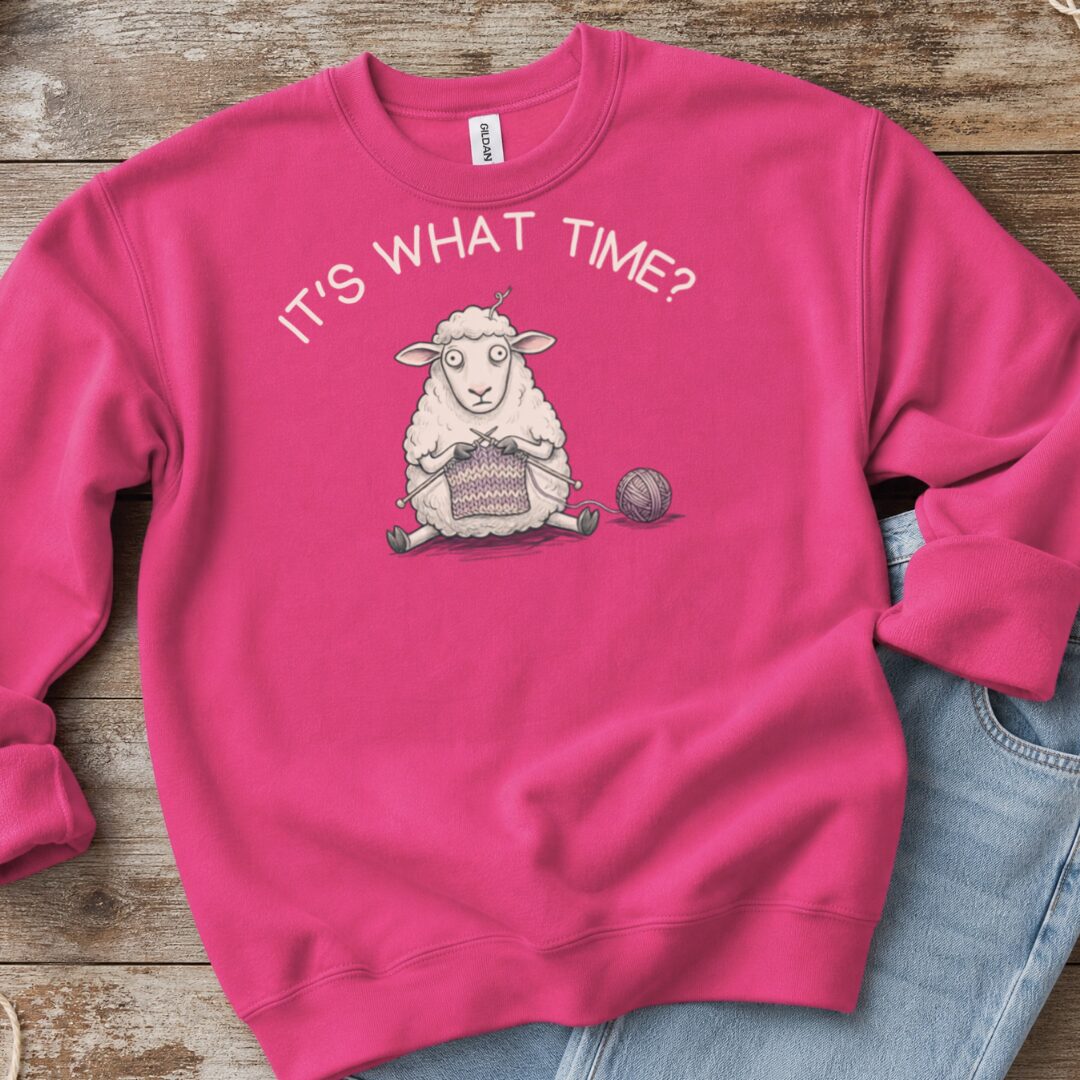 What Time Sweatshirt Bright Pink t-shirt