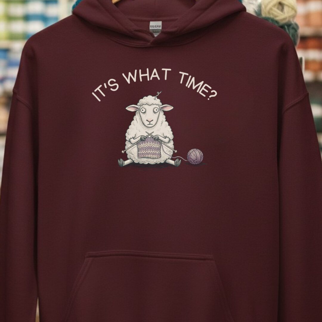 What Time Hoodie Maroon t-shirt