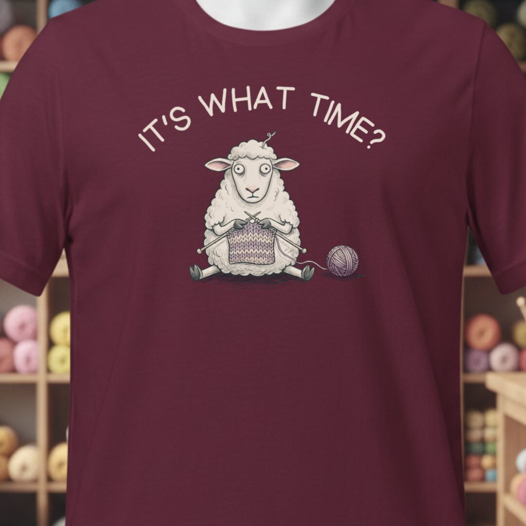 What Time T-Shirt Maroon t-shirt