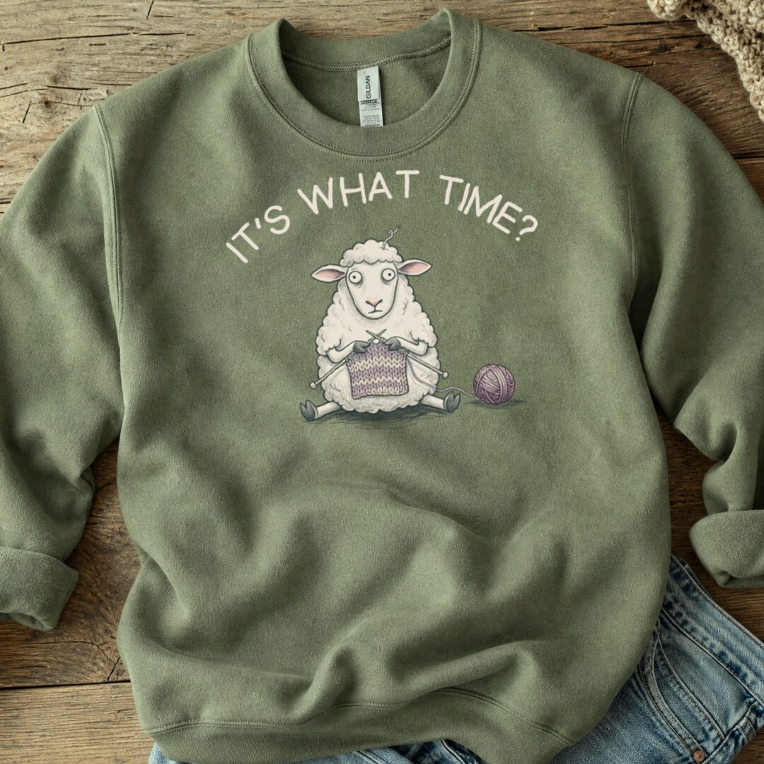 What Time Sweatshirt Military Green t-shirt