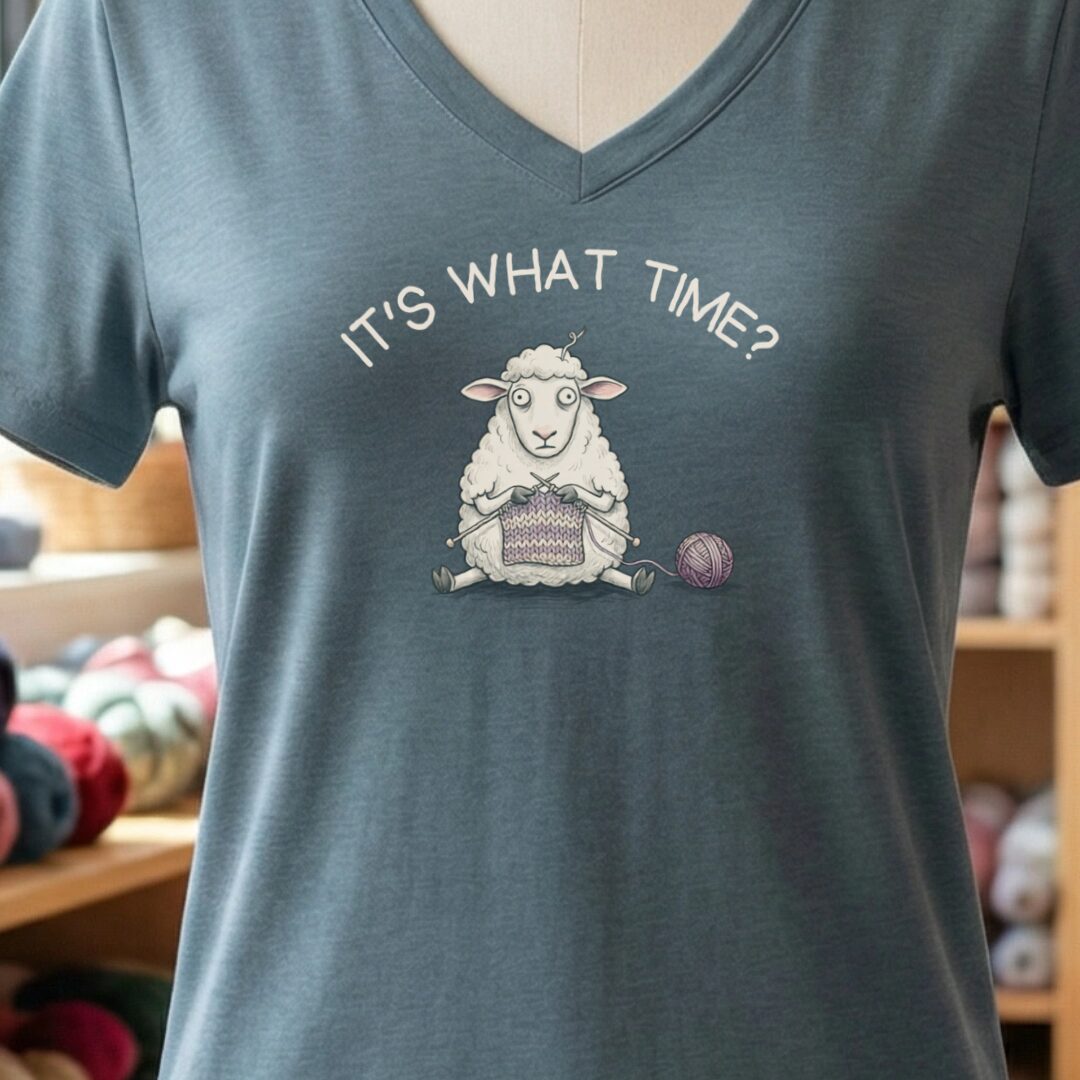 What Time V-Neck T-Shirt Slate t-shirt