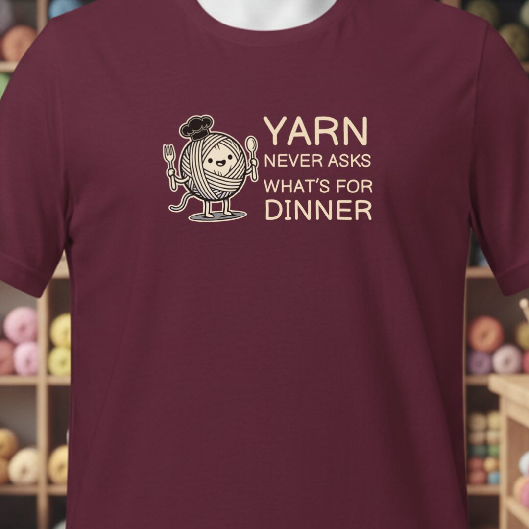 What's For Dinner T-Shirt Maroon t-shirt