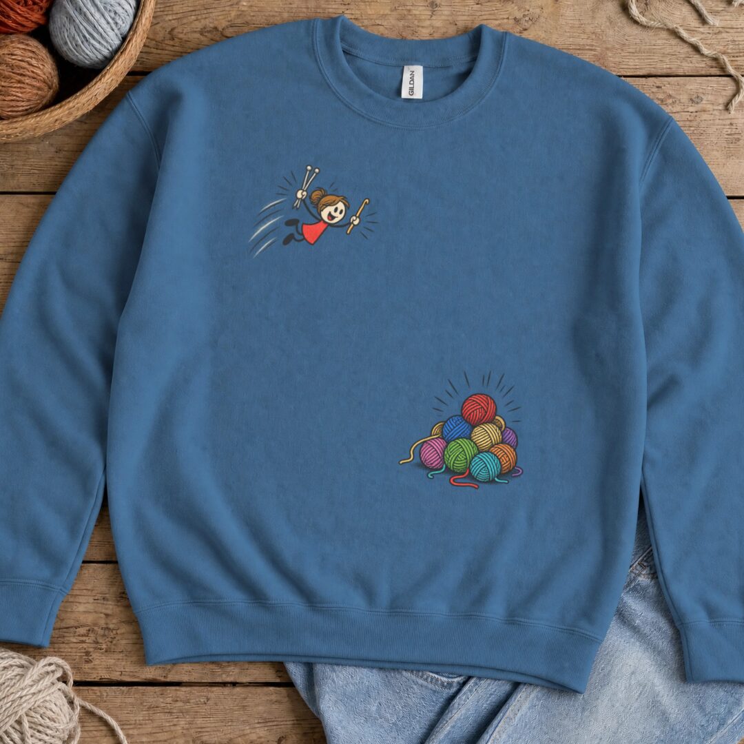 Wheee Sweatshirt Indigo Blue t-shirt