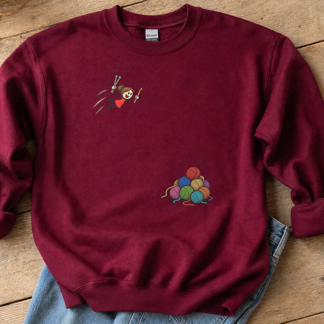 Wheee Sweatshirt Maroon t-shirt