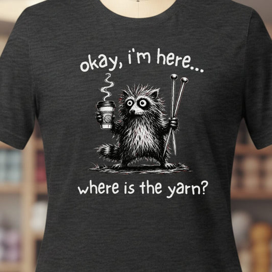 Where Is The Yarn Dark Grey T-Shirt.jpg