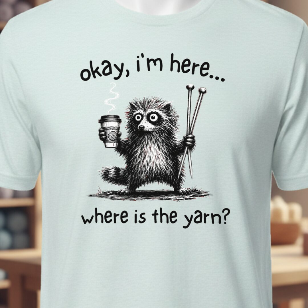 Where Is The Yarn T-Shirt Ice Blue t-shirt