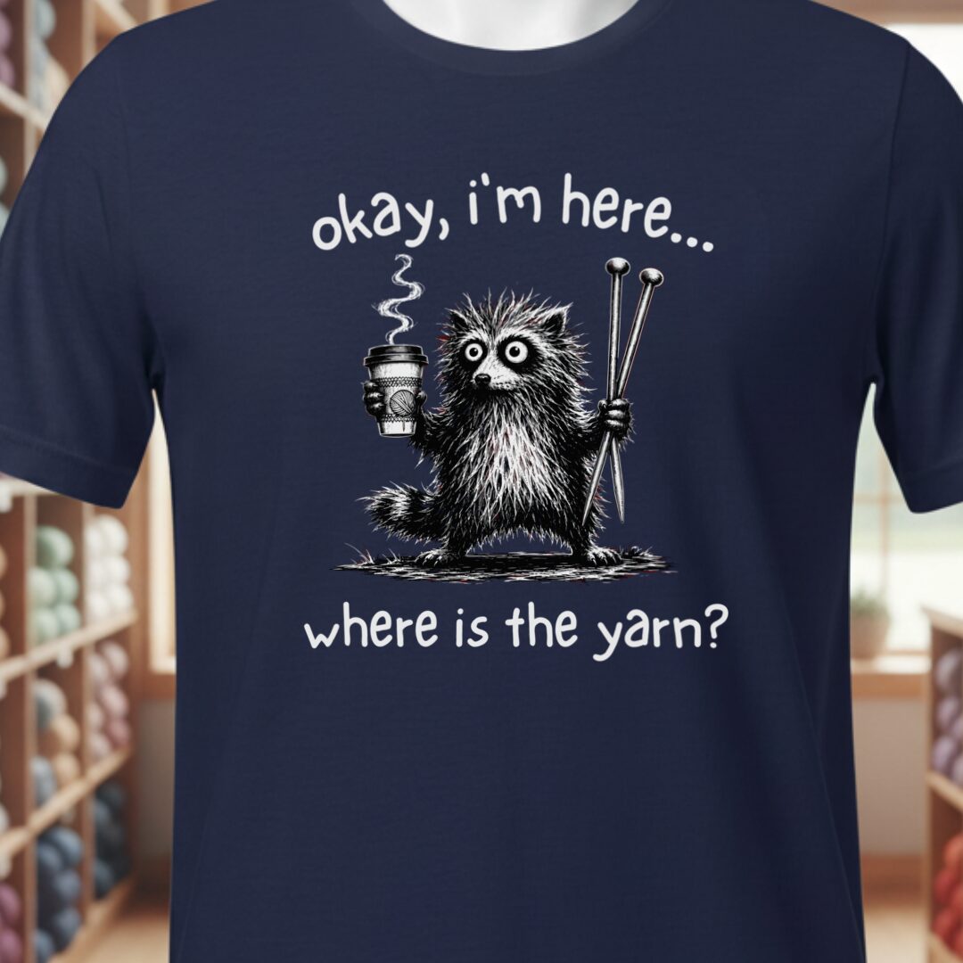 Where Is The Yarn T-Shirt Navy t-shirt