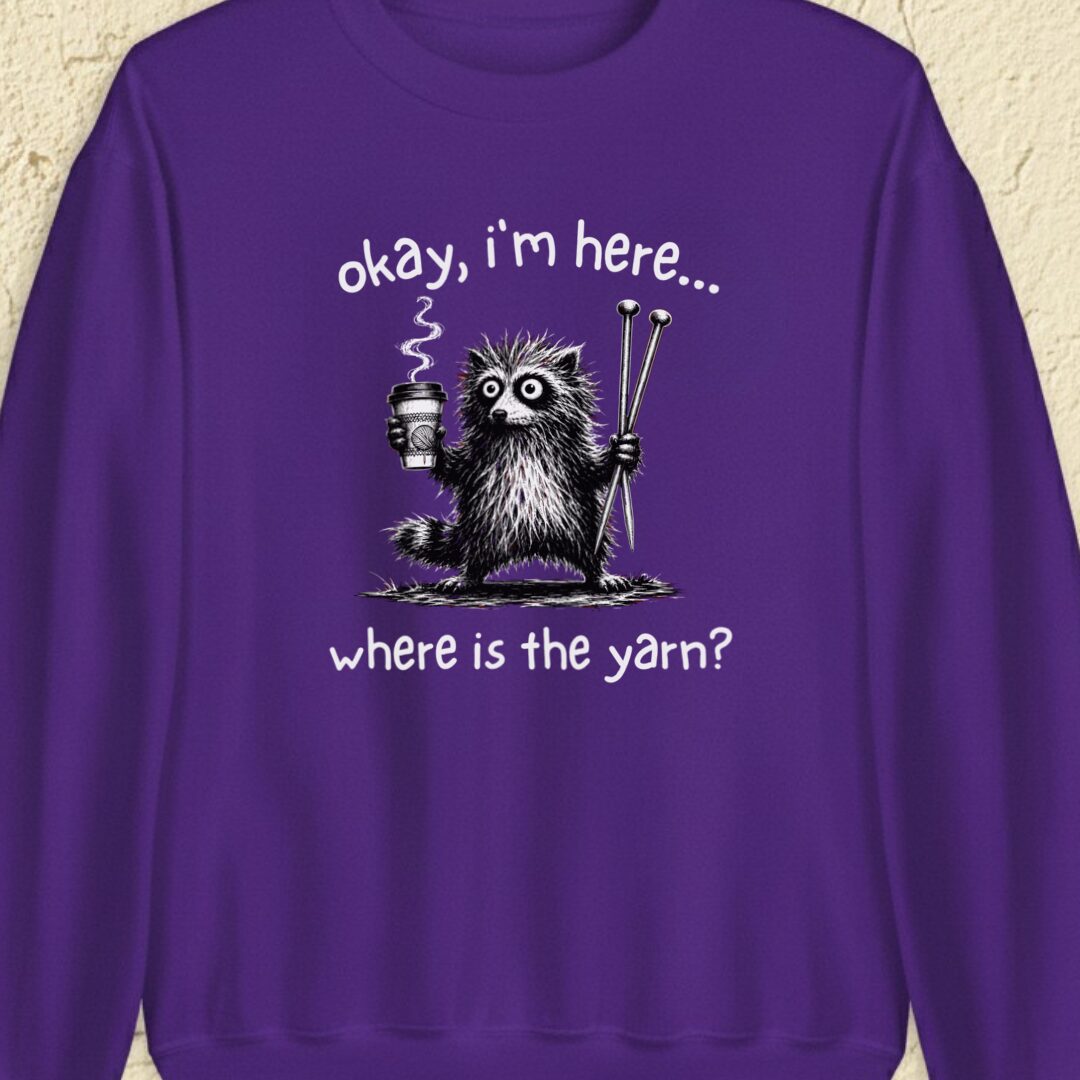 Where Is The Yarn Purple Sweatshirt.jpg