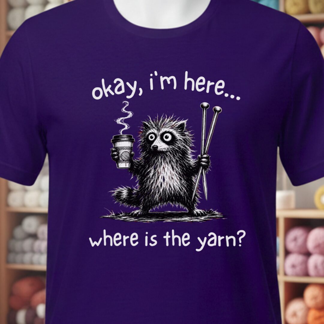 Where Is The Yarn T-Shirt Purple t-shirt