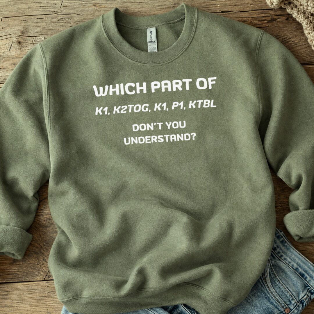 Which Part Knitting Sweatshirt Military Green t-shirt