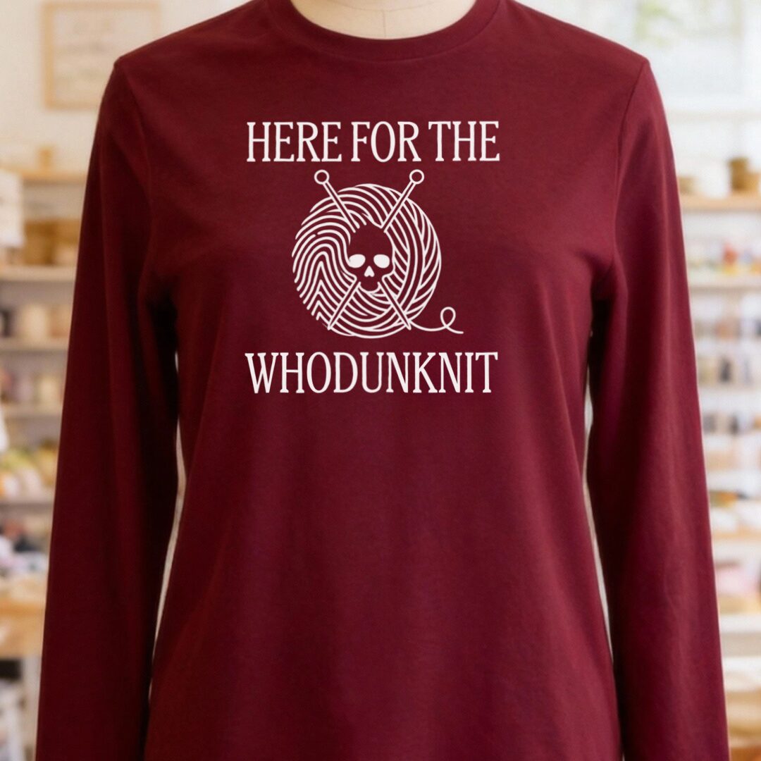 Who Done It Long Sleeve Tee Maroon t-shirt
