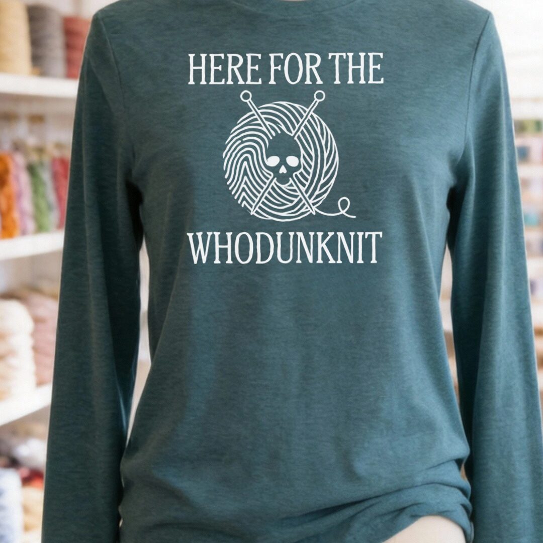 Who Done It Long Sleeve Tee Teal Blue t-shirt
