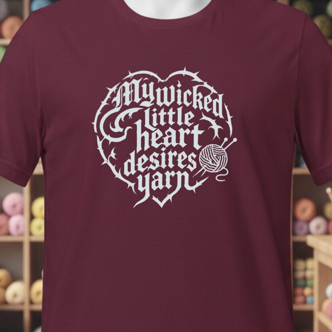 Wicked Little Heart T-Shirt Maroon t-shirt