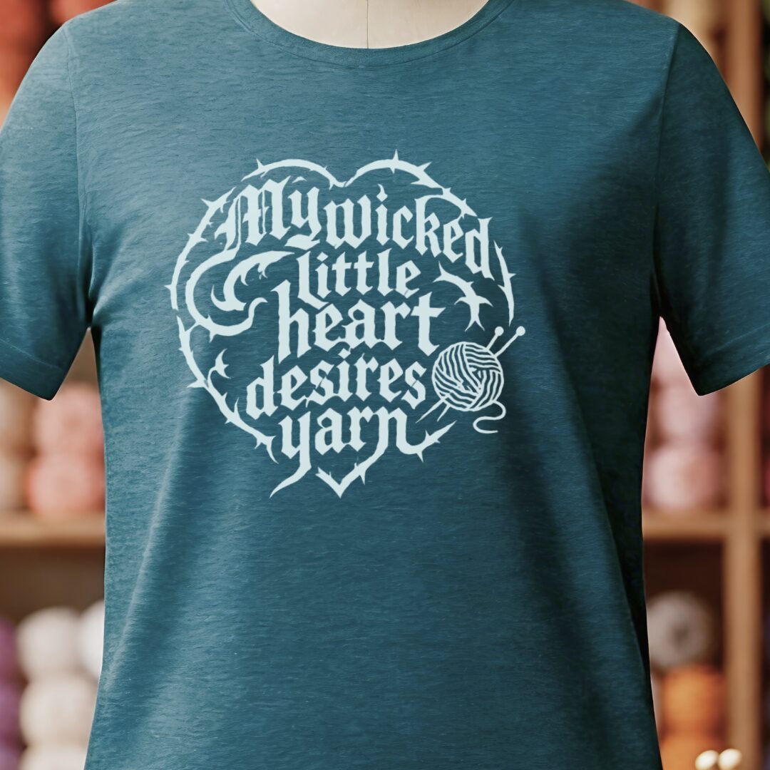 Wicked Little Heart T-Shirt Teal Blue t-shirt