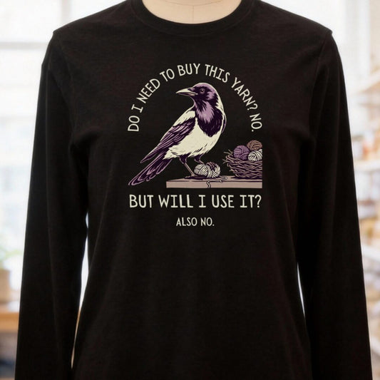 Will I Use It Black Long Sleeve Tee.jpg
