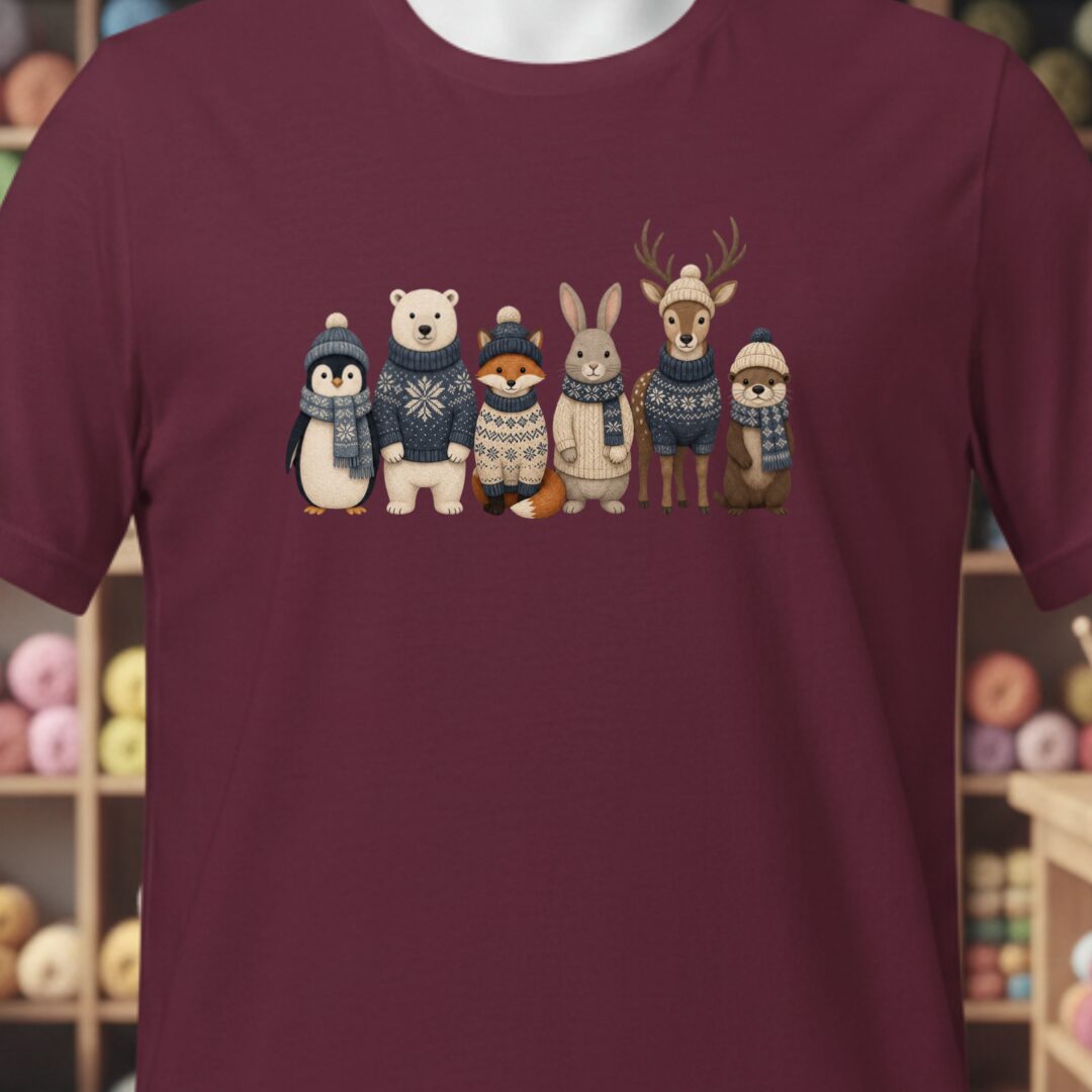 Winter Knitwear T-Shirt Maroon t-shirt