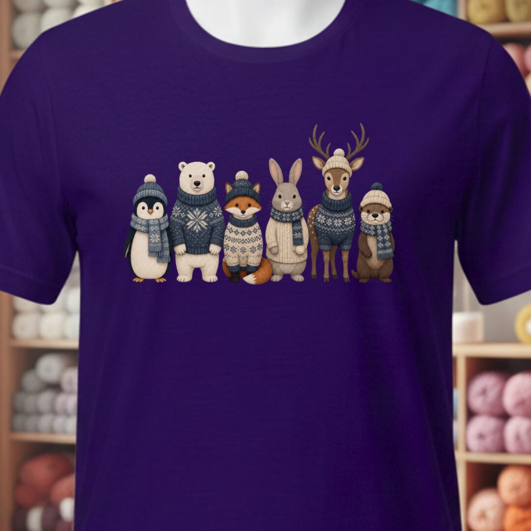 Winter Knitwear T-Shirt Purple t-shirt