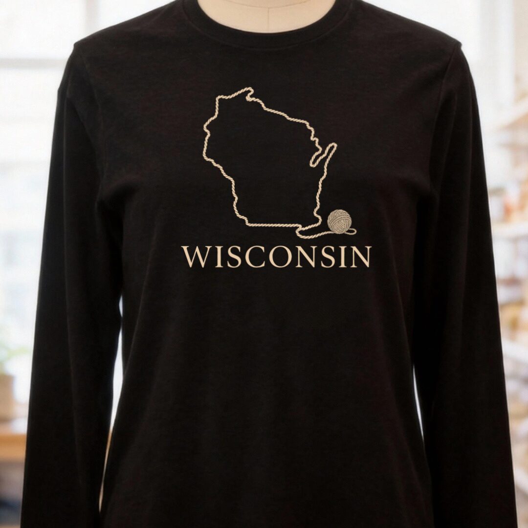 Wisconsin Black Long Sleeve Tee.jpg