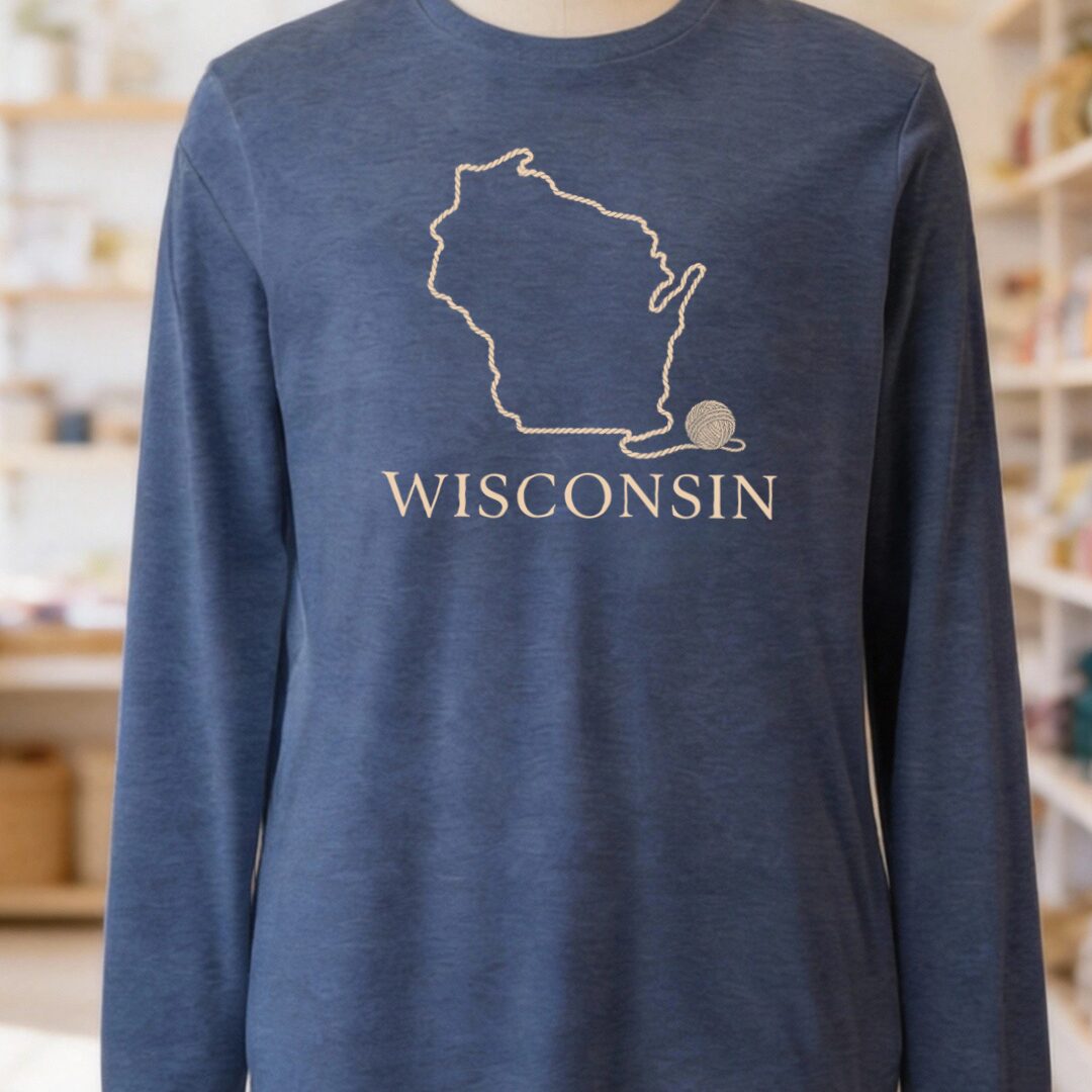 Wisconsin Heather Navy Long Sleeve Tee.jpg