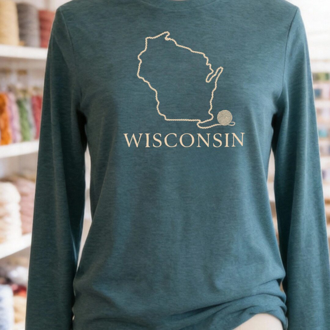 Wisconsin Teal Blue Long Sleeve Tee.jpg