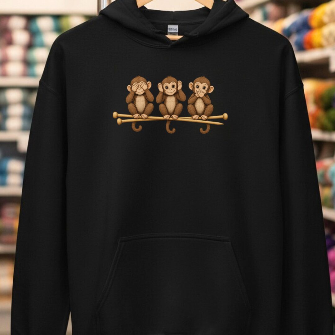 Wise Monkeys Hoodie Black t-shirt
