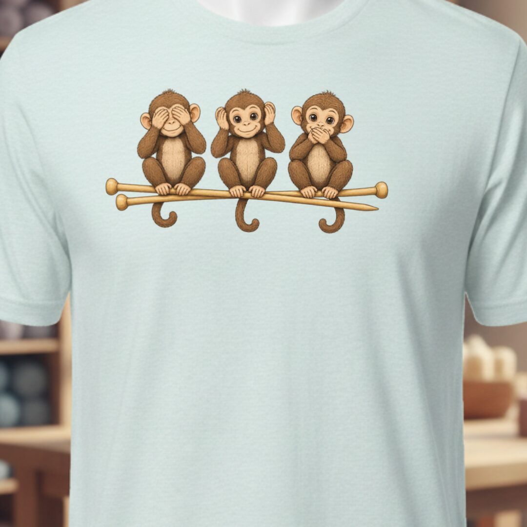 Wise Monkeys T-Shirt Ice Blue t-shirt