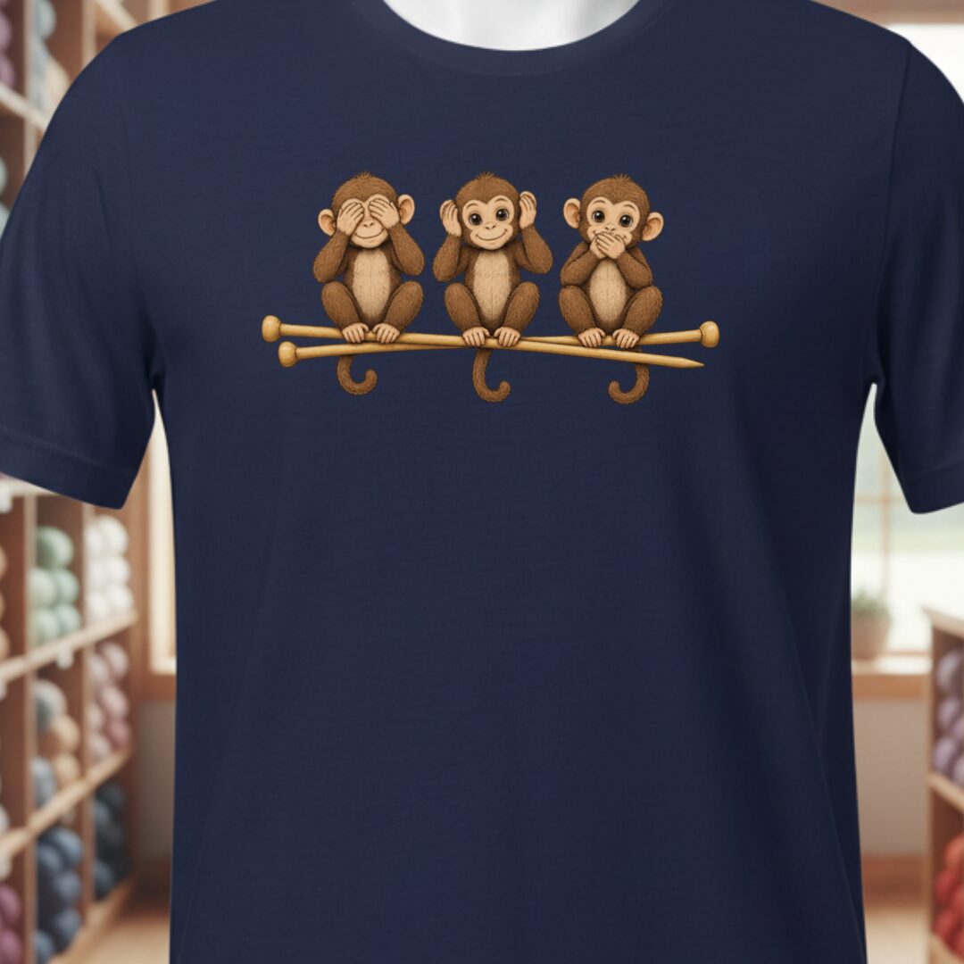 Wise Monkeys T-Shirt Navy t-shirt