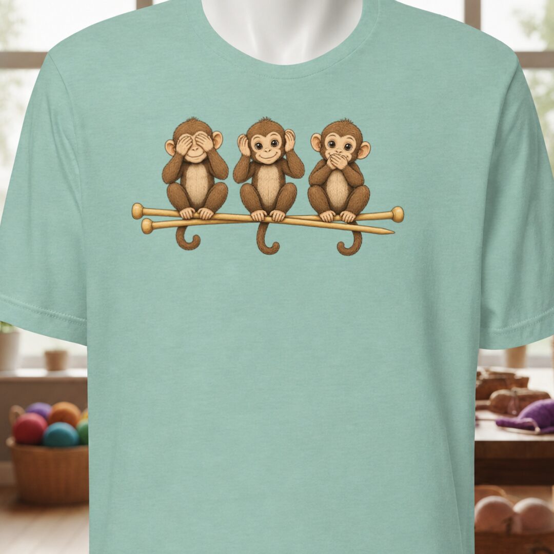 Wise Monkeys T-Shirt Sea Breeze t-shirt