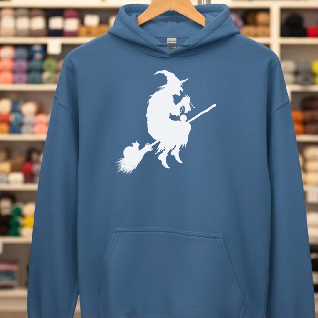 Witch Silhouette Indigo Blue Hoodie.jpg