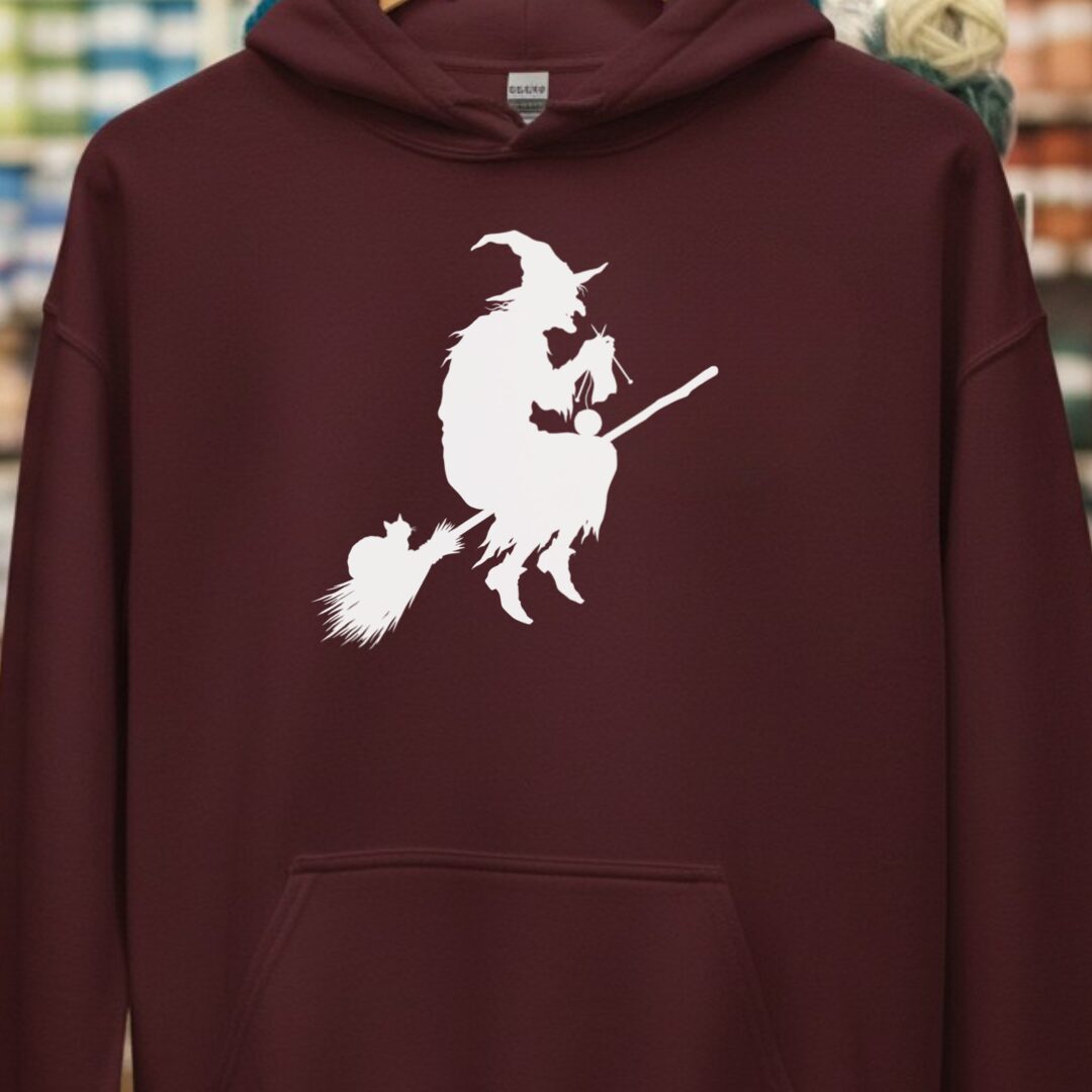 Witch Silhouette Maroon Hoodie.jpg