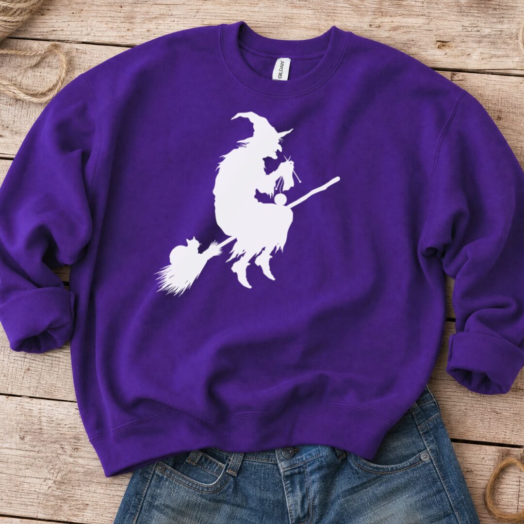 Witch Silhouette Purple Sweatshirt.jpg