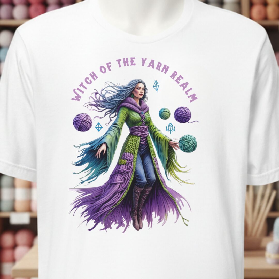 Witch of the Yarn Realm T-Shirt White t-shirt