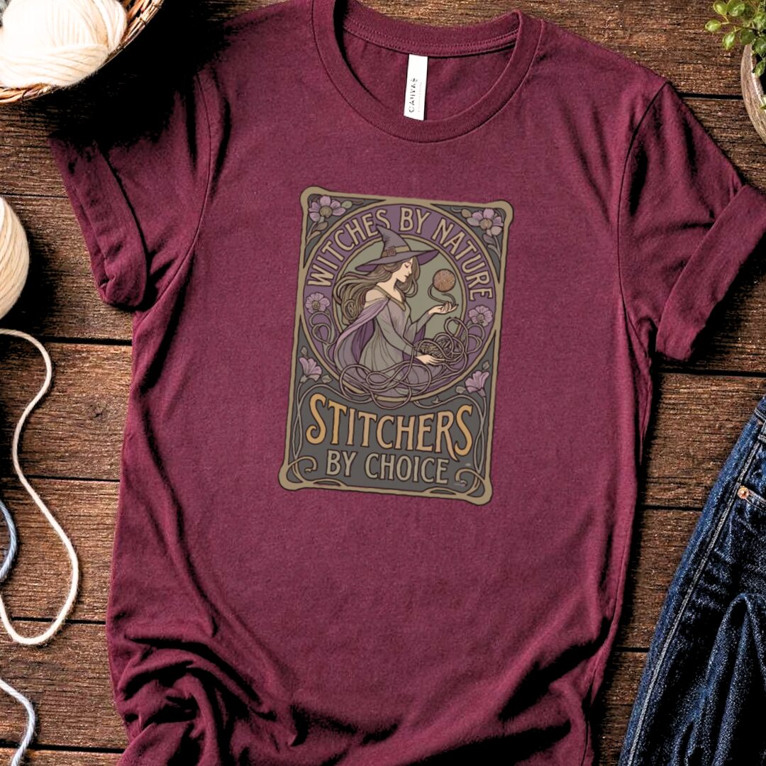 Witches By Nature T-Shirt Maroon t-shirt