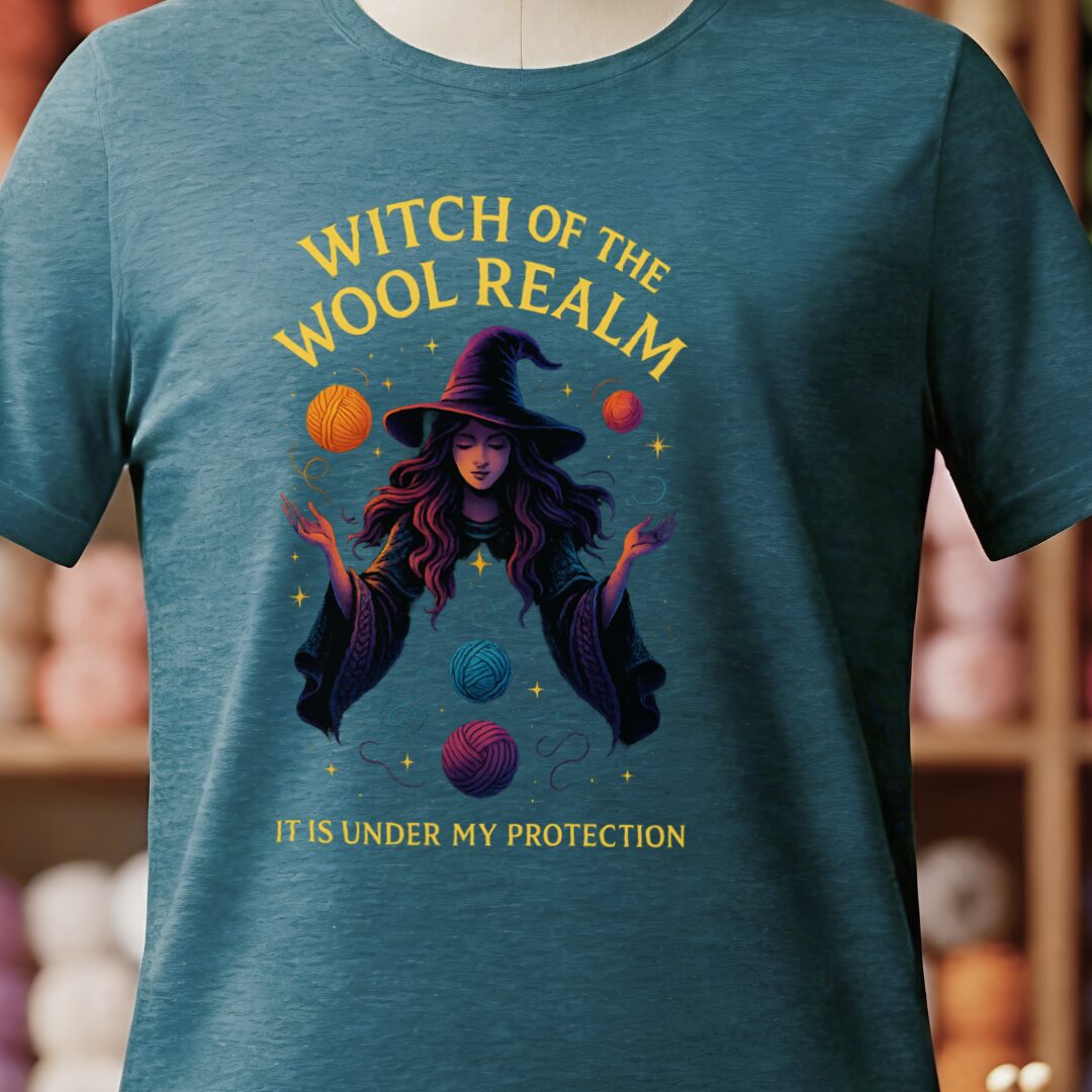 Witchy Protection T-Shirt Teal Blue t-shirt