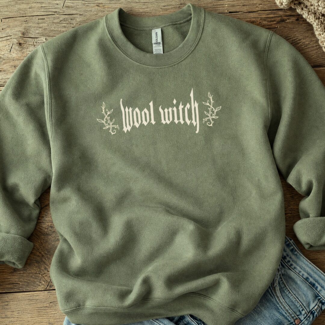 Wool Witch Sweatshirt Military Green t-shirt