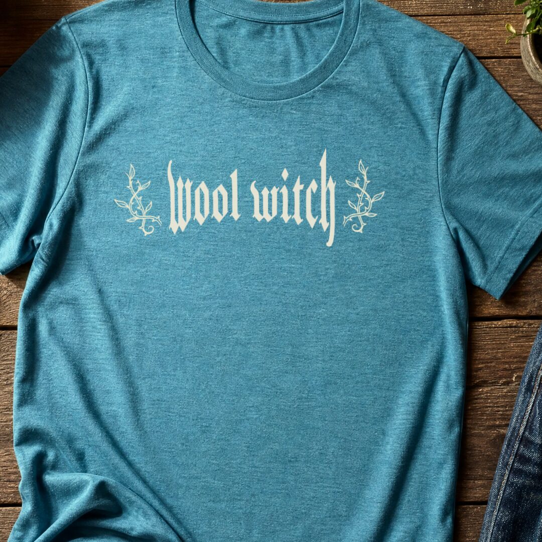 Wool Witch T-Shirt Teal Blue t-shirt