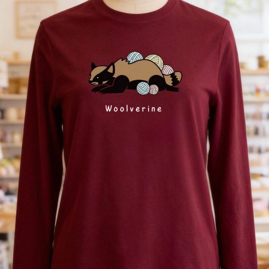 Woolverine Long Sleeve Tee Maroon t-shirt