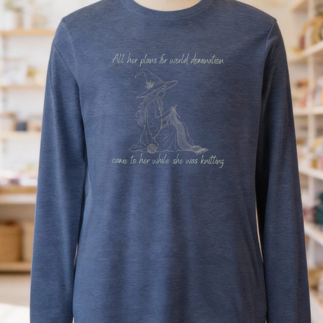World Domination Long Sleeve Tee Navy t-shirt
