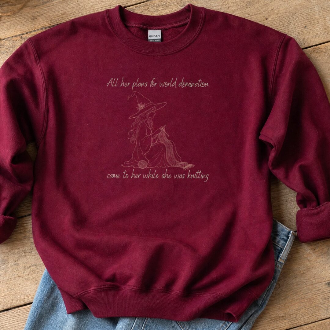 World Domination Sweatshirt Maroon t-shirt