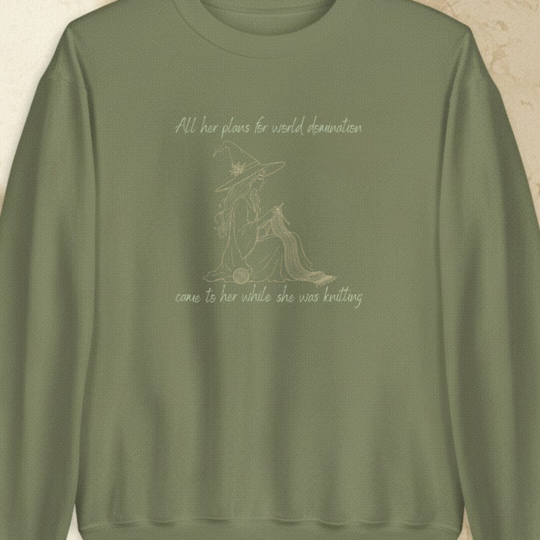 World Domination Military Green Sweatshirt.jpg