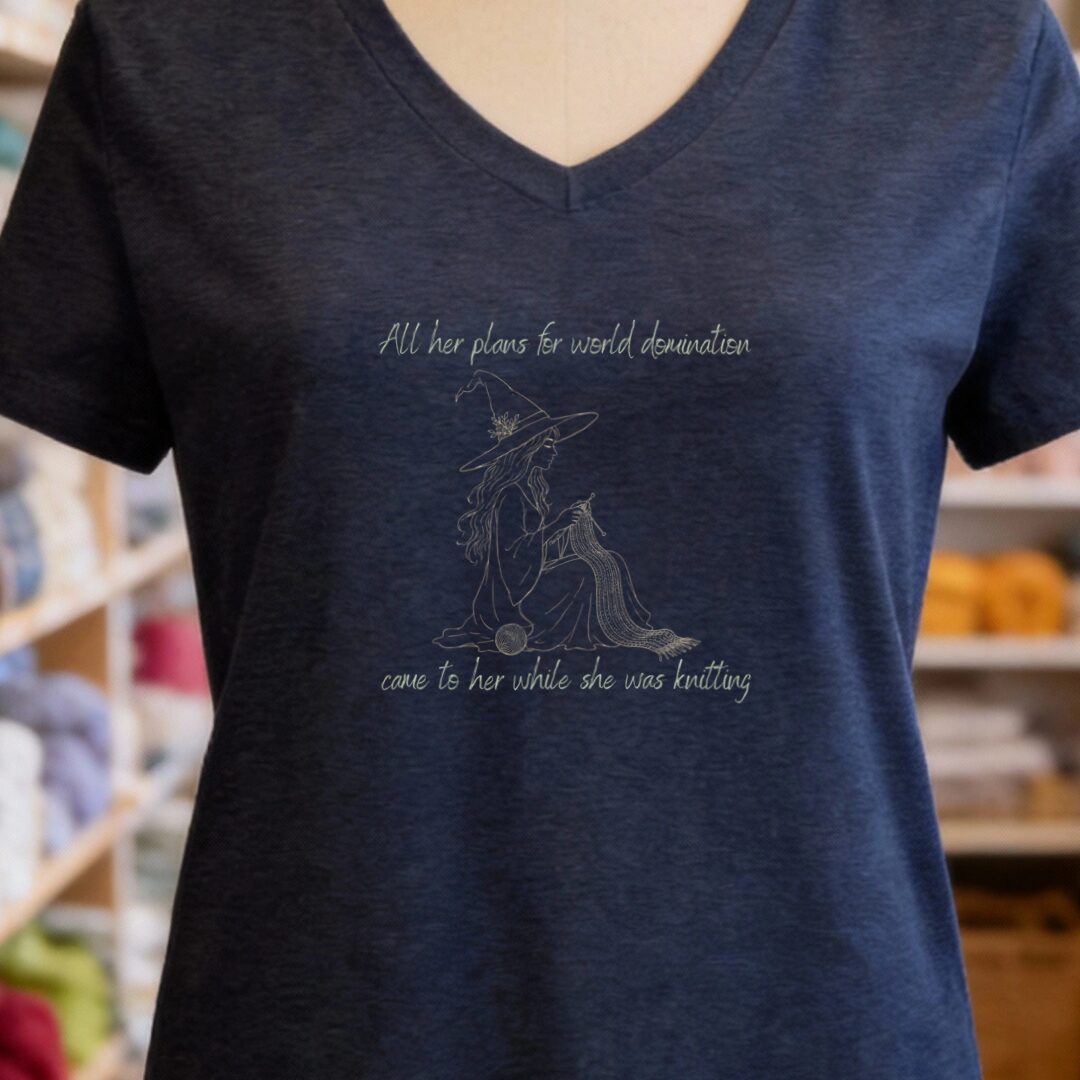 World Domination V-Neck T-Shirt Navy t-shirt