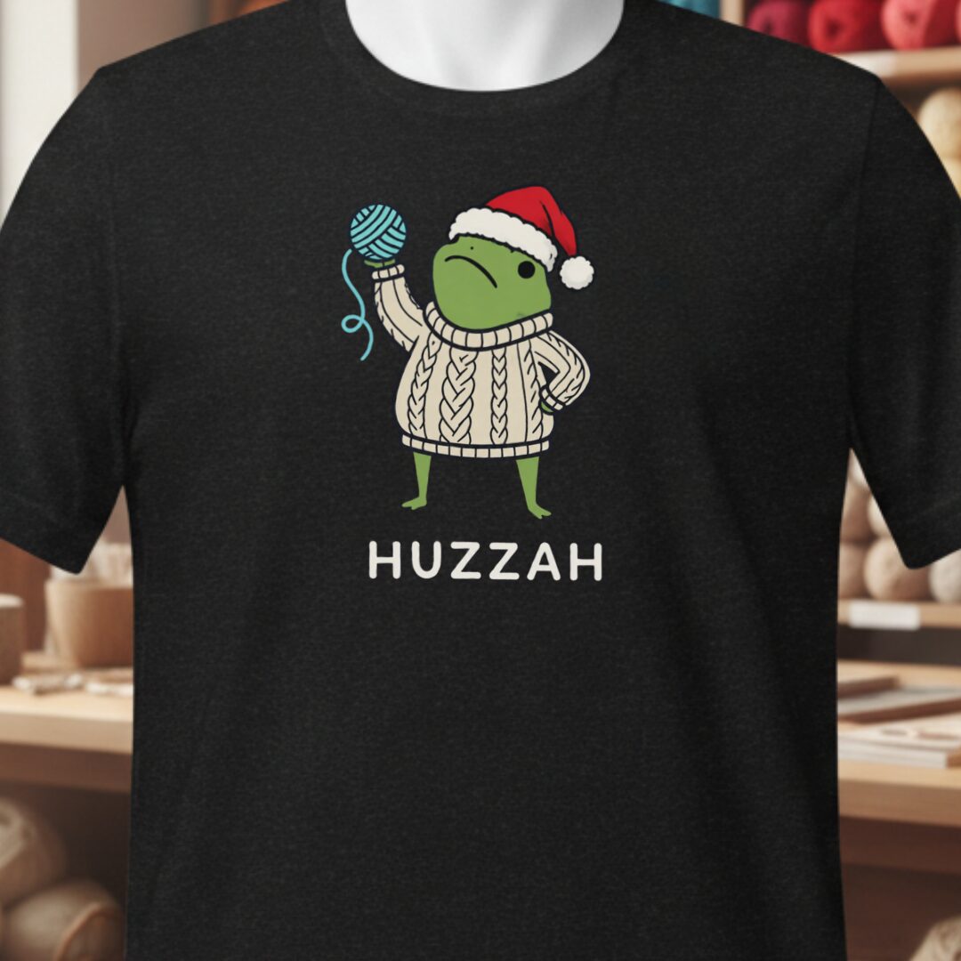 Xmas Huzzah T-Shirt Black t-shirt