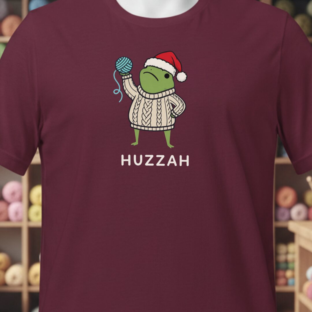 Xmas Huzzah T-Shirt Maroon t-shirt