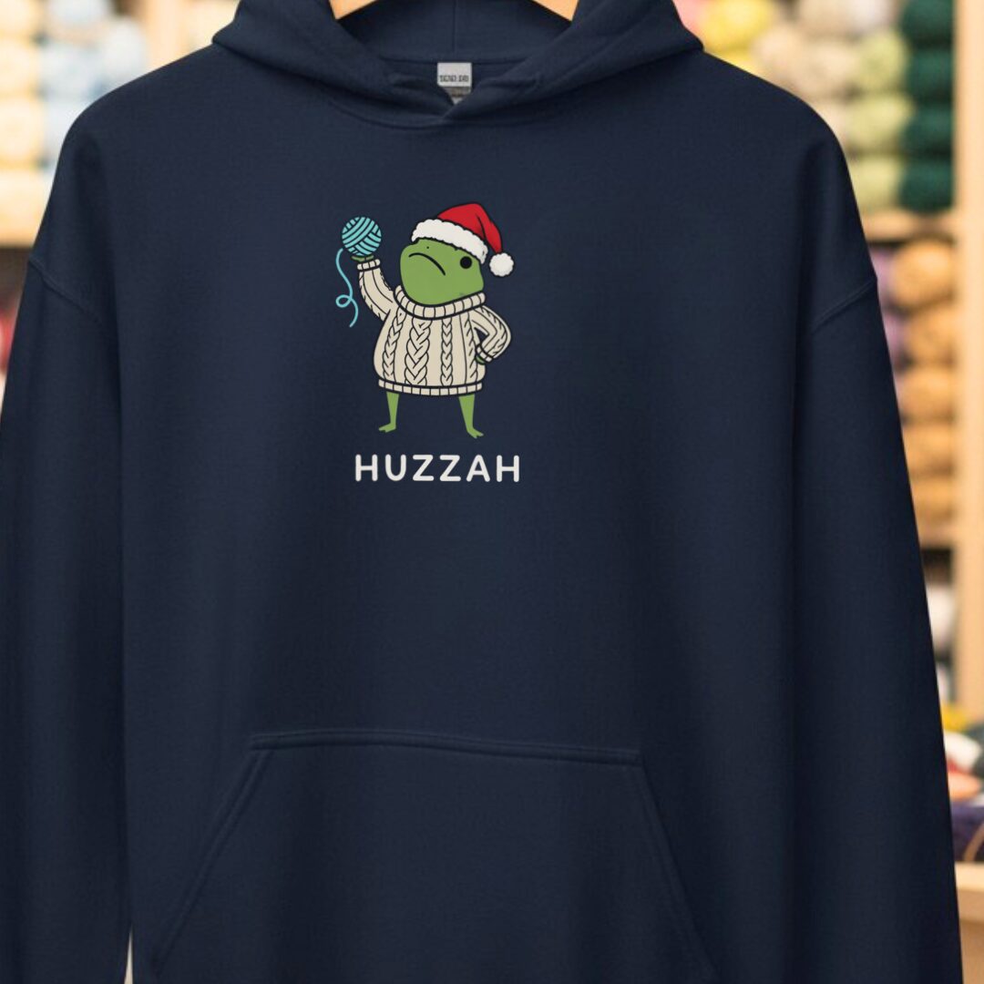 Xmas Huzzah Hoodie Navy t-shirt