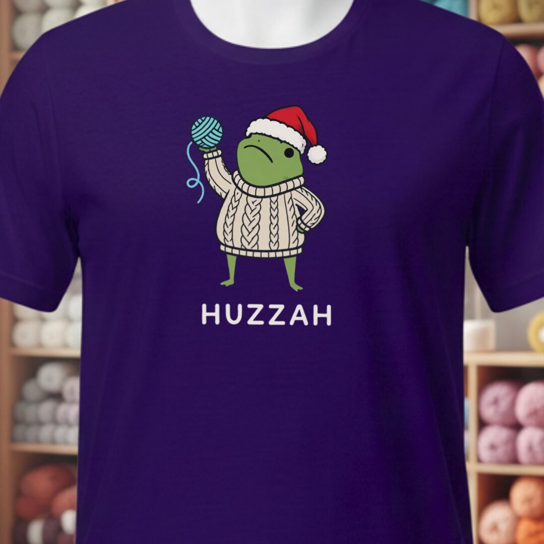 Xmas Huzzah T-Shirt Purple t-shirt