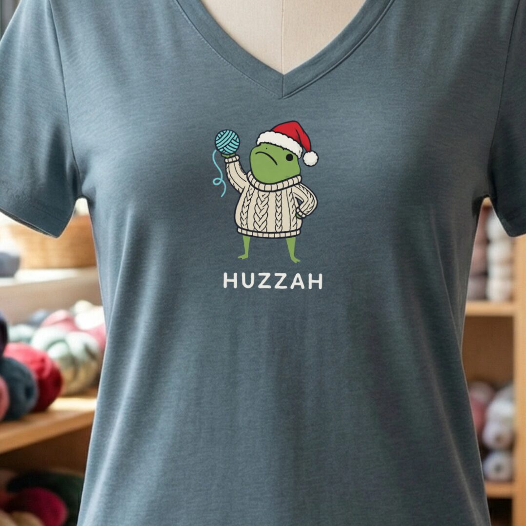 Xmas Huzzah V-Neck T-Shirt Slate t-shirt