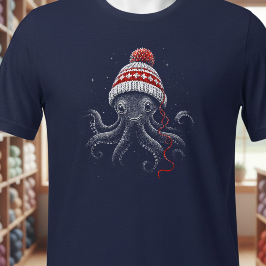 Xmas Octopus T-Shirt Navy t-shirt