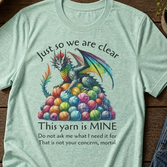 Yarn Dragon With Slogan T-Shirt