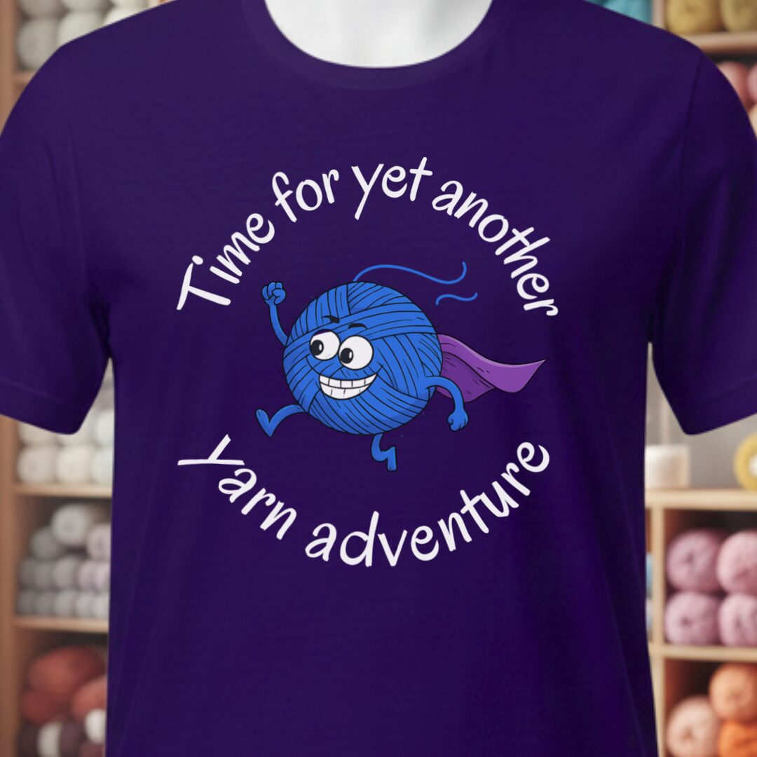 Yarn Adventure T-Shirt Purple t-shirt