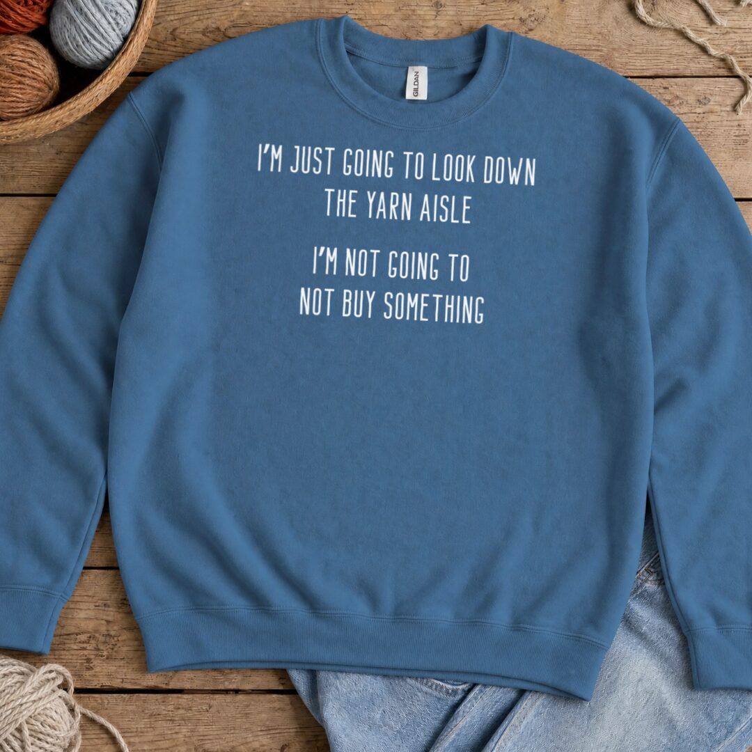 Yarn Aisle Sweatshirt Indigo Blue t-shirt